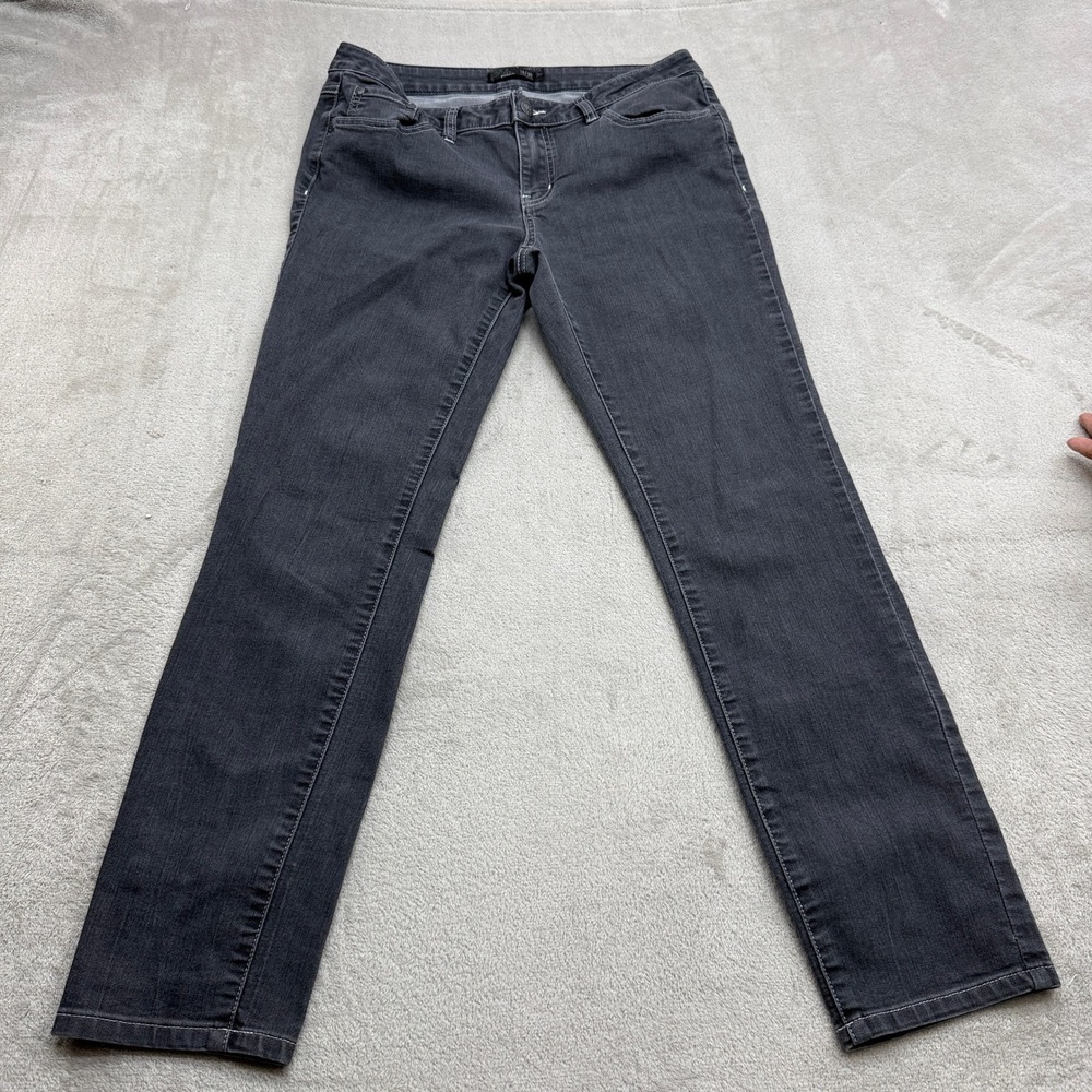 Prana Kara Straight Leg Jeans Women 10/30 Short Charcoal Organic Cotton Gorpcore